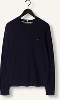 Donkerblauwe TOMMY HILFIGER Sweater INTERLACED STRUCTURE CREW NECK Donkerblauwe TOMMY HILFIGER Sweater INTERLACED STRUCTURE CREW NECK - medium