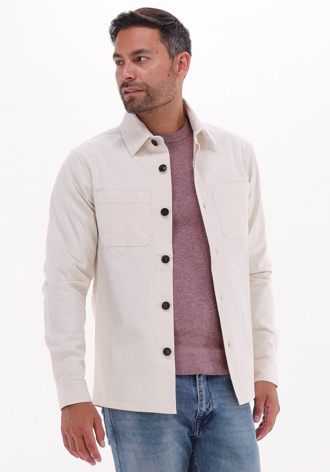 gebroken wit profuomo overshirt overshirt