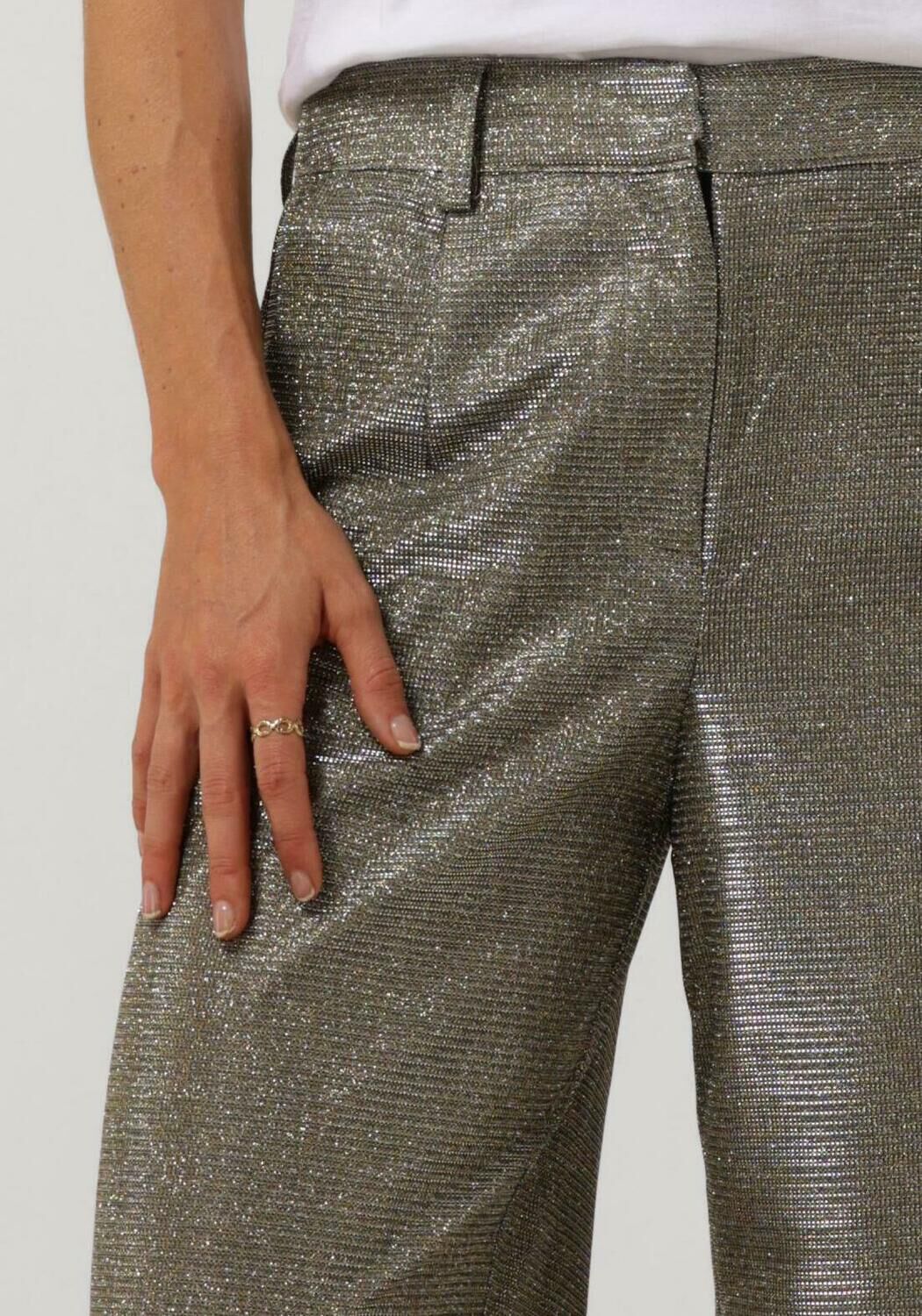 Y.A.S. Dames Broeken Yasstyles Hw Wide Pant Goud