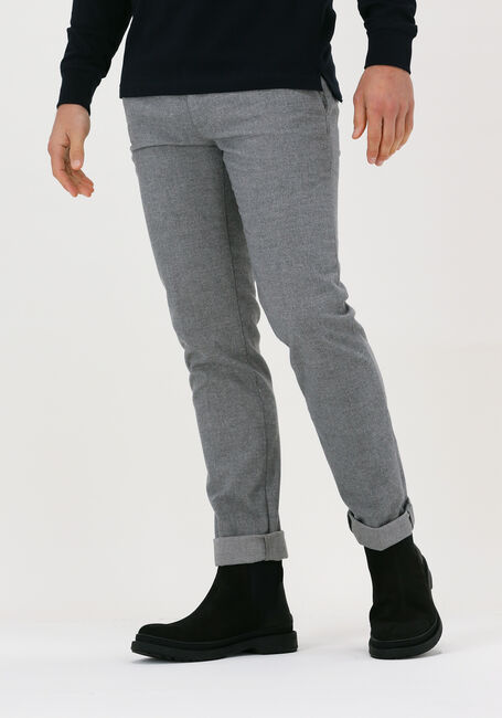 Lichtgrijze TOMMY HILFIGER Pantalon BLEECKER FAKE SOLID WOOL LOOK - large