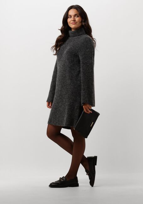 Grijze GESTUZ Mini jurk ALPHAGZ ROLLNECK DRESS - large