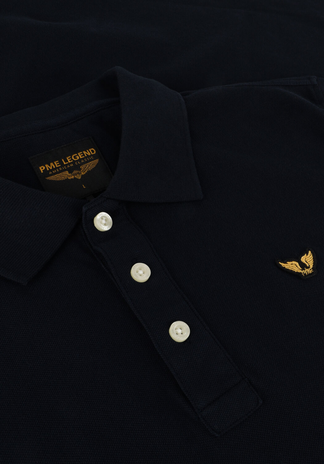 Blauwe PME LEGEND Polo SHORT SLEEVE POLO GARMENT DYE - large