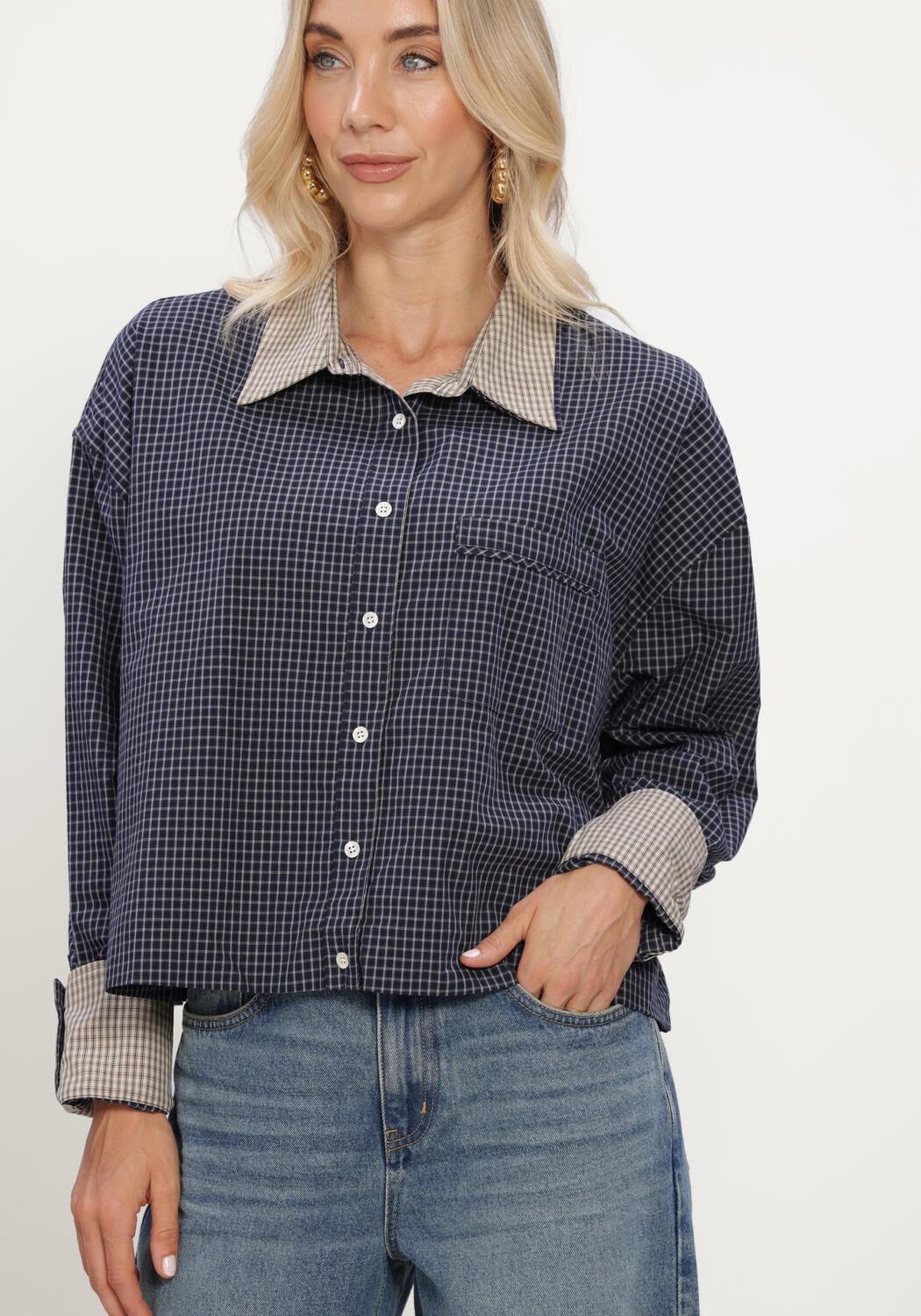 Donkerblauwe CIRCLE OF TRUST Blouses NOA BLOUSE - large