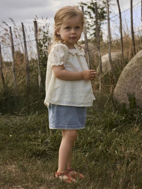 Witte LIL' ATELIER Top NMFHOSA SS LOOSE SHIRT LIL - large