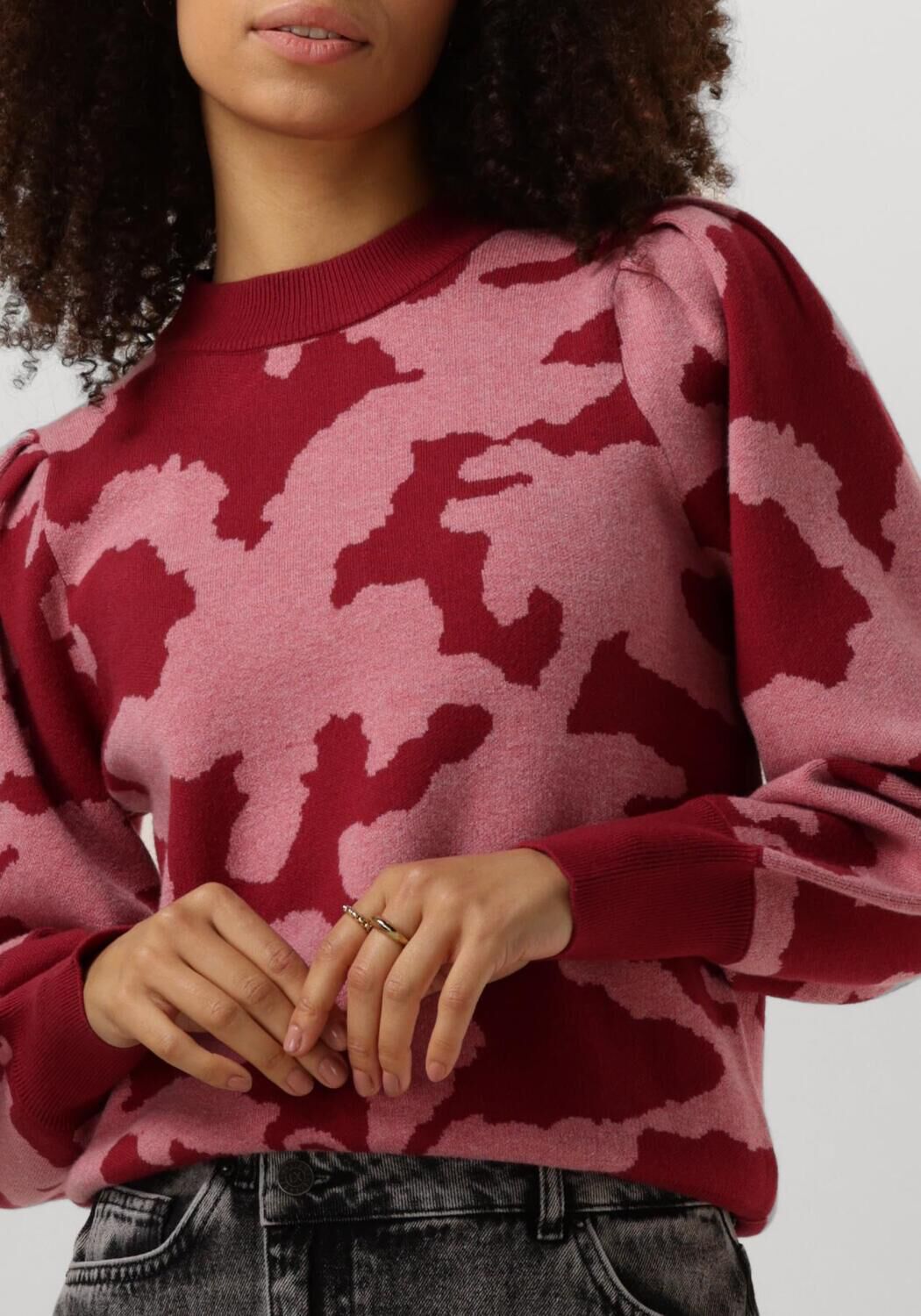 POM AMSTERDAM Dames Truien & Vesten Camo Red Roest
