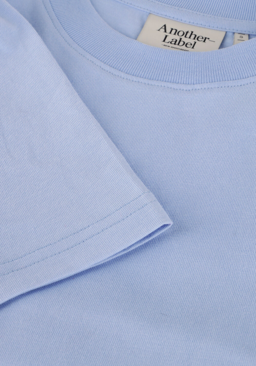 Lichtblauwe ANOTHER LABEL T-shirt GAURE T-SHIRT S/S - large