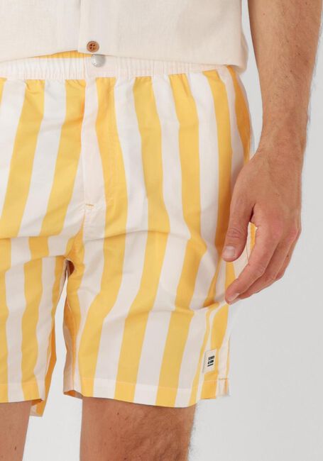 Gele SCOTCH & SODA Zwembroeken STRIPED MID-LENGTH SWIMSHORT - large