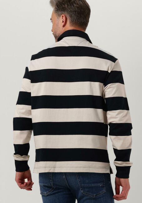 Blauw/wit gestreepte TOMMY HILFIGER Polo NEW PREP STRIPE RUGBY - large