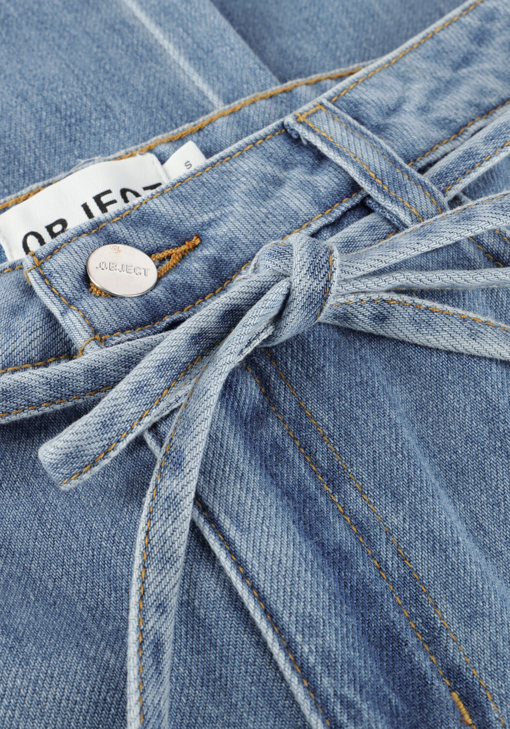 Lichtblauwe OBJECT Wide jeans OBJROSIE MW WIDE JEANS - large