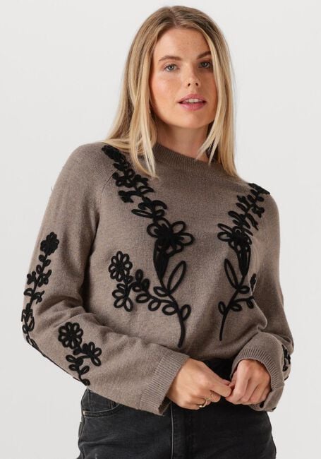 Taupe OBJECT Trui OBJLANEY RUBIN LS PULLOVER NOOS - large