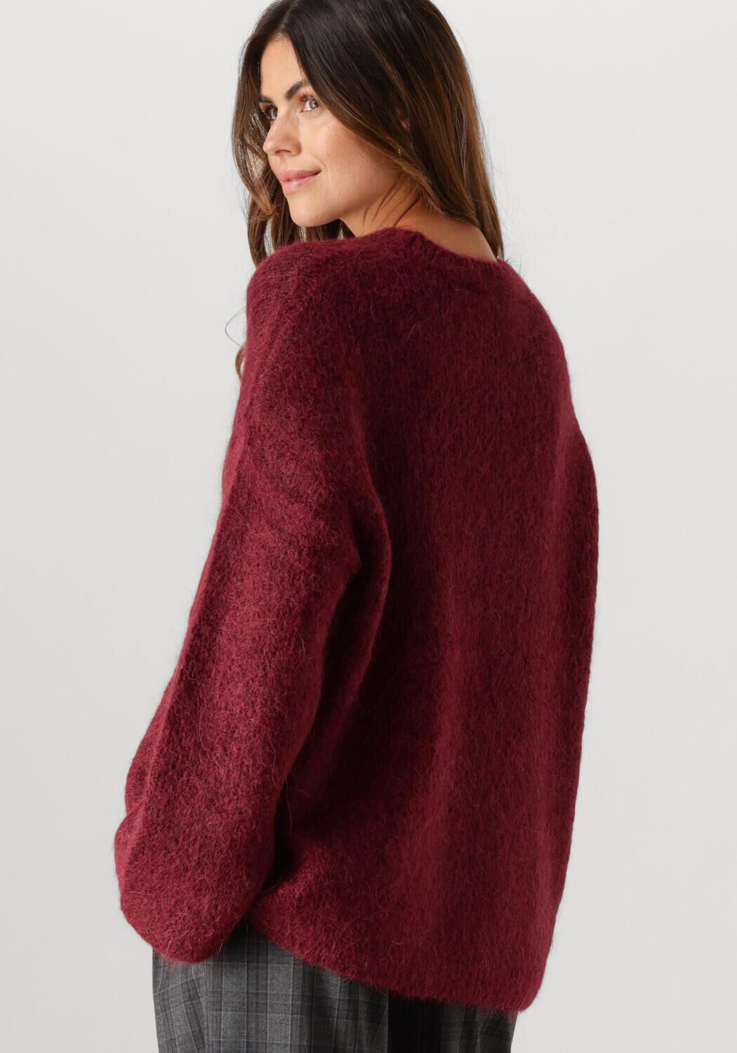 SELECTED FEMME Dames Truien & Vesten Slfgabella Ls Knit O-neck Camp Bordeaux