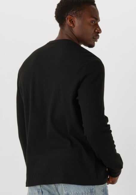 Zwarte CALVIN KLEIN Trui LS WAFFLE BADGE CREWNK TEE - large