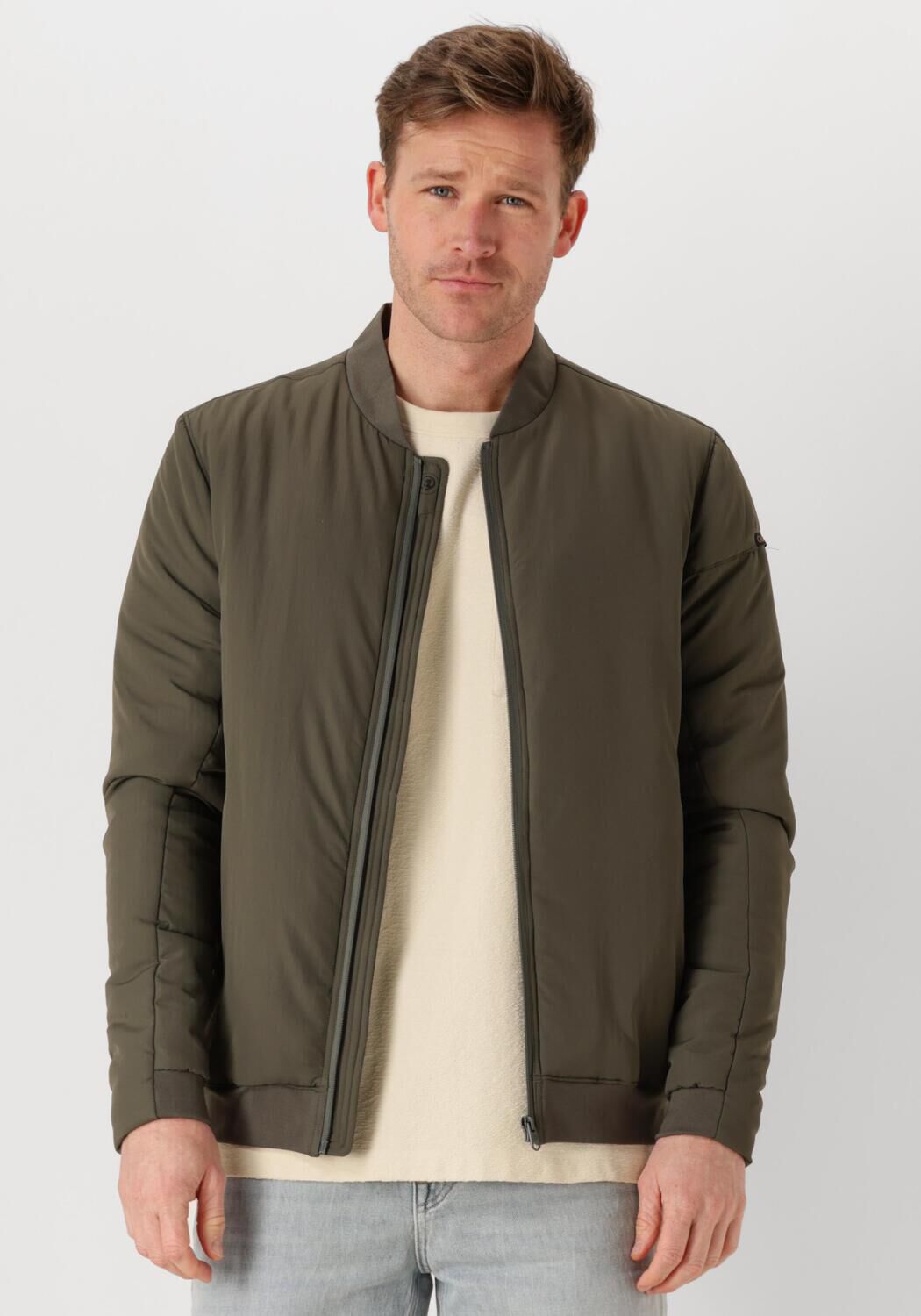 CAST IRON Heren Jassen Bomber Jacket Throttle Barker Groen