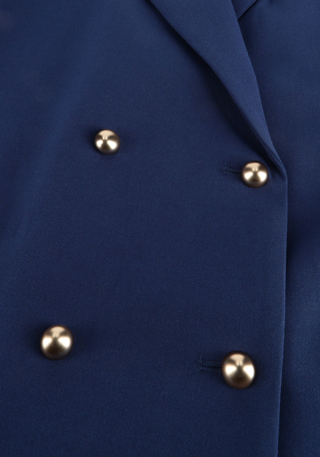 Donkerblauwe ALIX THE LABEL Blazer LADIES WOVEN BOXY BLAZER - large