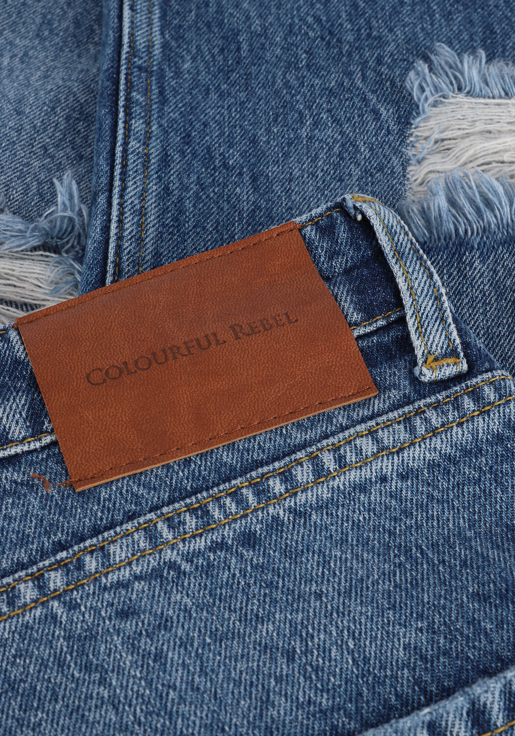 Blauwe COLOURFUL REBEL Wide jeans GAIA HIGH RISE WIDE LEG DENIM PANTS - large