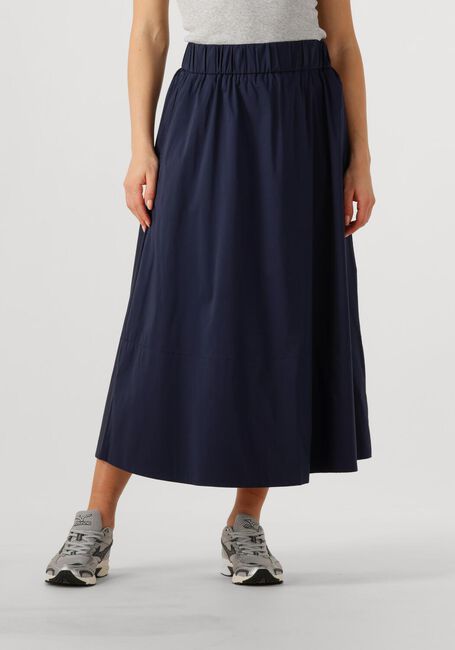 Donkerblauwe NEO NOIR Midirok YARA POPLIN SKIRT - large