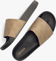 Beige GUESS COLICO Badslippers - medium