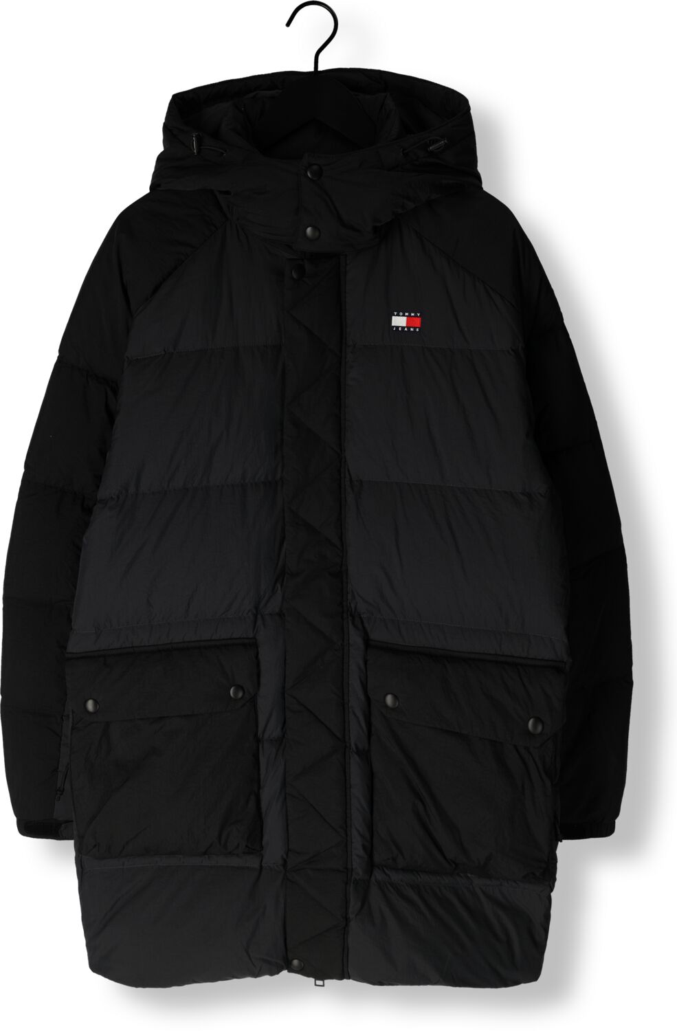 TOMMY JEANS Heren Jassen Tjm Two Tone Parka Zwart