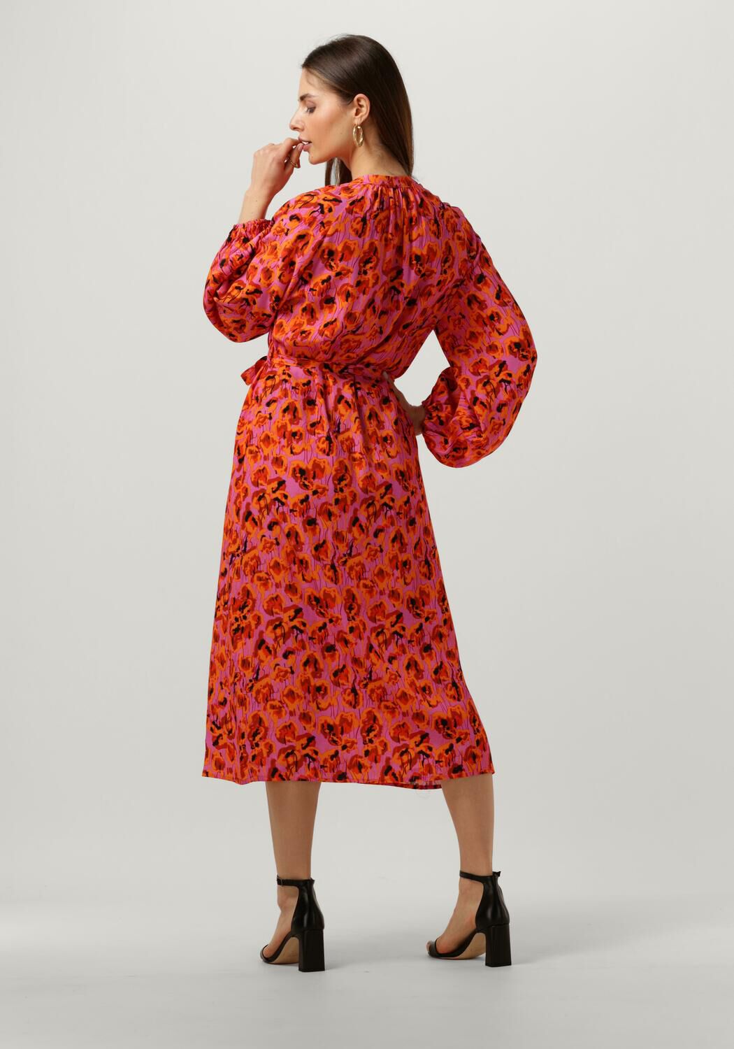 oranje ydence midi jurk dress aline