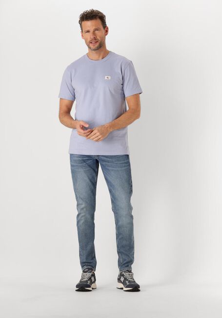 Blauwe CALVIN KLEIN T-shirt WOVEN LABEL REGULAR TEE - large