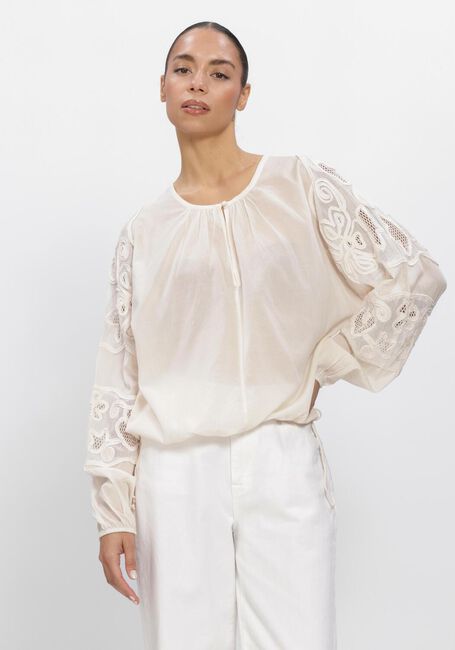 Gebroken wit DANTE6 Blouses ULALA EMBROIDERED BLOUSE - large