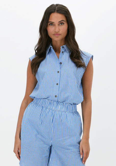 Blauwe OBJECT Blouses ALVA S/L SHIRT - large