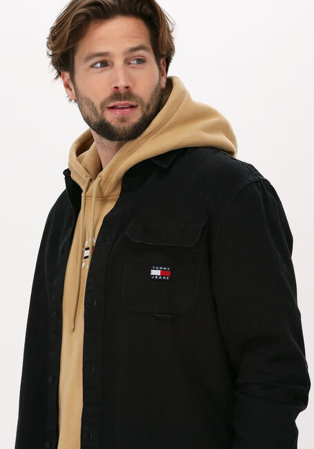Zwarte TOMMY JEANS Overshirt TJM TRUE BLACK DENIM SHIRT - large