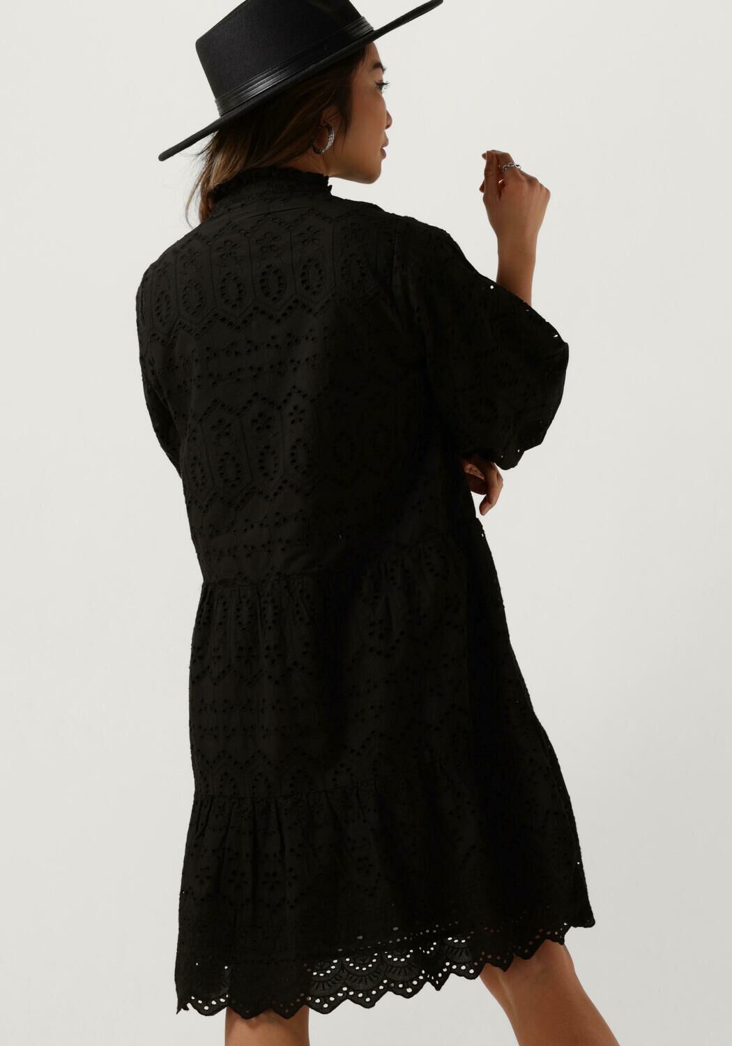 NOTRE-V Dames Jurken Nv-donna Dress Broderie Anglaise Dress Zwart