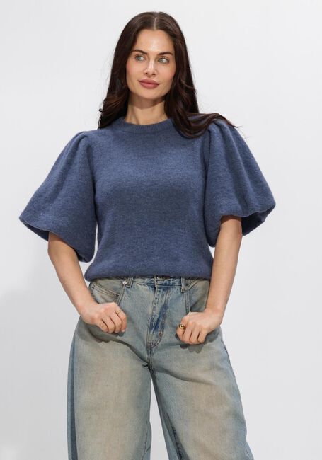 Blauwe MSCH COPENHAGEN Top MSCHJINIE HOPE 2/4 PULLOVER - large