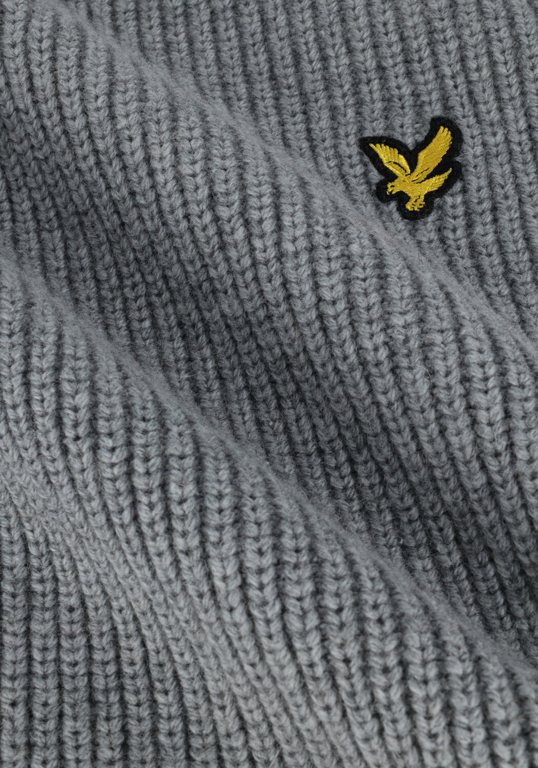 Grijze LYLE & SCOTT Trui SHAKER STITCH MOCK NECK JUMPER - large