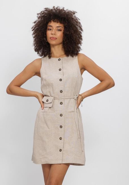 Beige Y.A.S. Jurken YASUSUMA LS LINEN BLEND DRESS - large