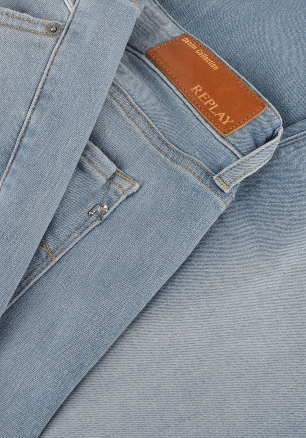 Lichtblauwe REPLAY Slim fit jeans NEW LUZ BOOTCUT PANTS - large