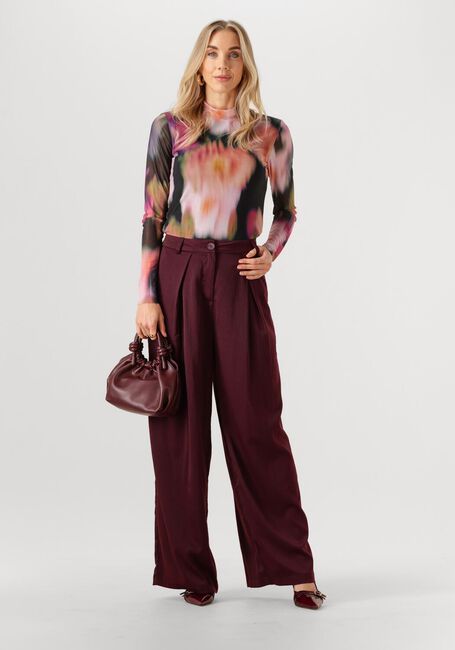 Zwarte Y.A.S. Top YASMINDY HIGH NECK LS MESH TOP - large