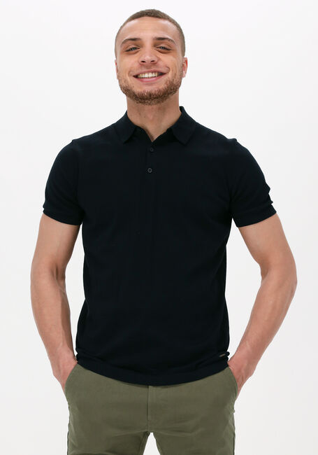 Zwarte DSTREZZED Polo POLO S/S COTTON KNIT - large