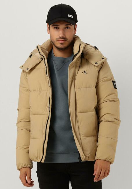 Beige CALVIN KLEIN Gewatteerde jas ESSENTIALS NON DOWN JACKET - large