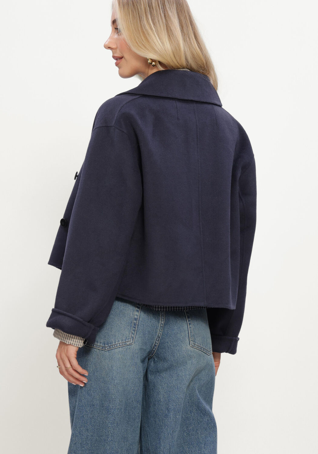 Donkerblauwe CIRCLE OF TRUST Jack HEATHER JACKET - large