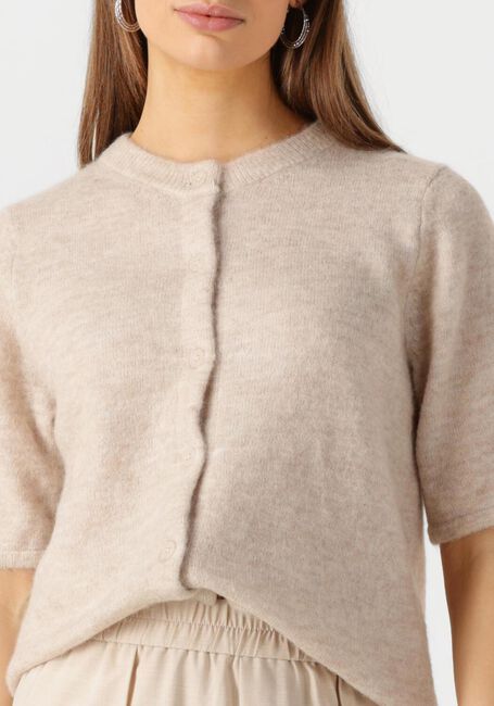 Beige SELECTED FEMME Vest SLFLULU 2/4 KNIT CARDIGAN - large
