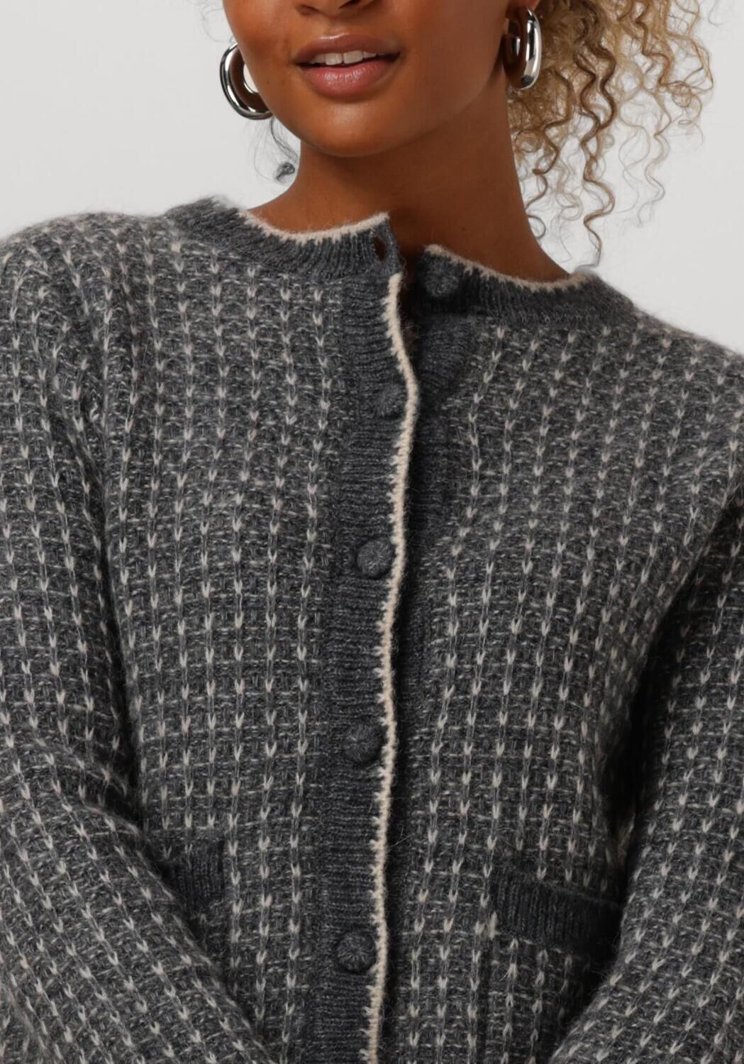 SELECTED FEMME Dames Truien & Vesten Slfsine Ls Knit Cardigan Donkergrijs