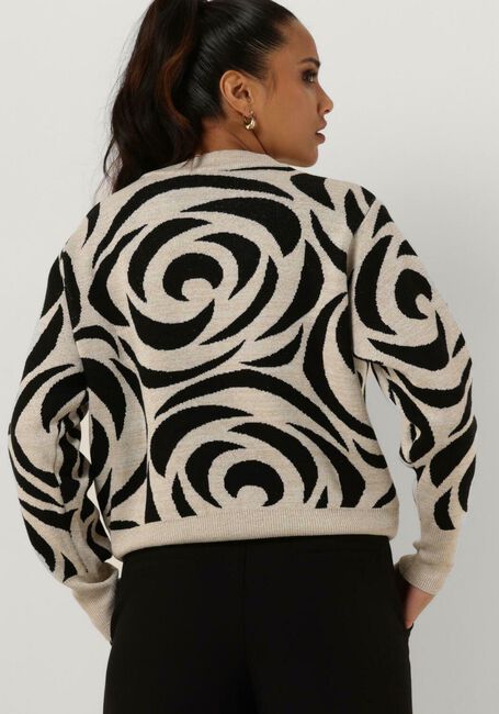 Zwarte SUMMUM Trui MOCK NECK SWEATER BIG ROSE JACQUARD KNIT Zwarte SUMMUM Trui MOCK NECK SWEATER BIG ROSE JACQUARD KNIT - large