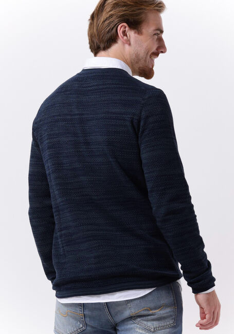 Donkerblauwe DSTREZZED Trui CREW NECK POPCORN MELANGE - large