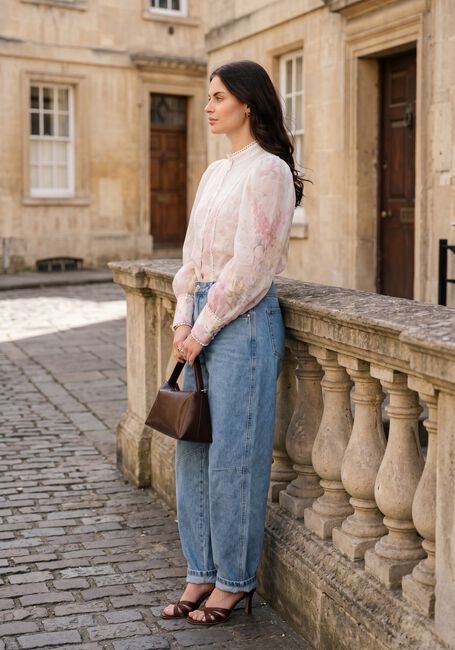 Roze Y.A.S. Blouses YASFLORENCE LS SHIRT - large
