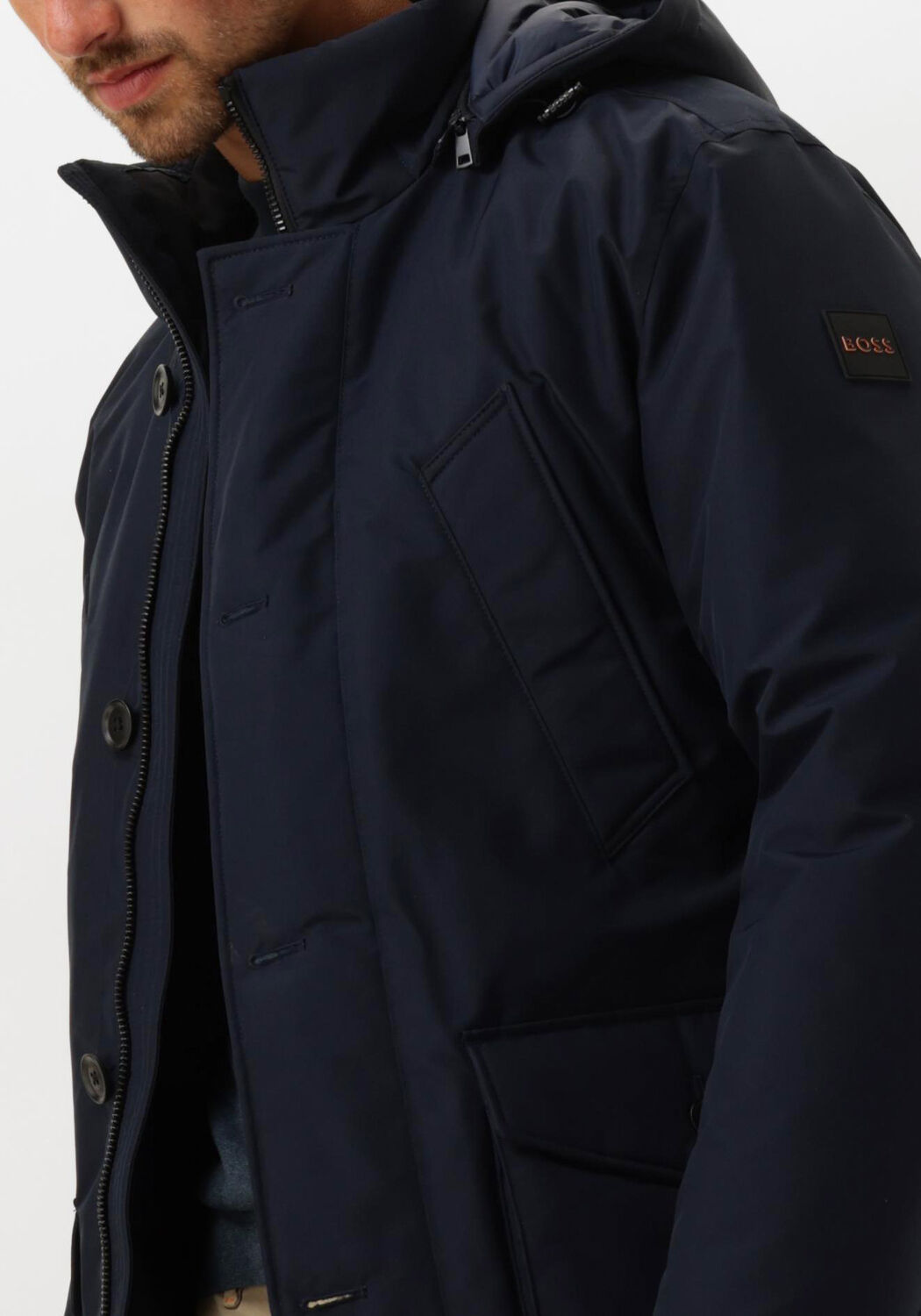 BOSS ORANGE Heren Jassen Osiass Donkerblauw