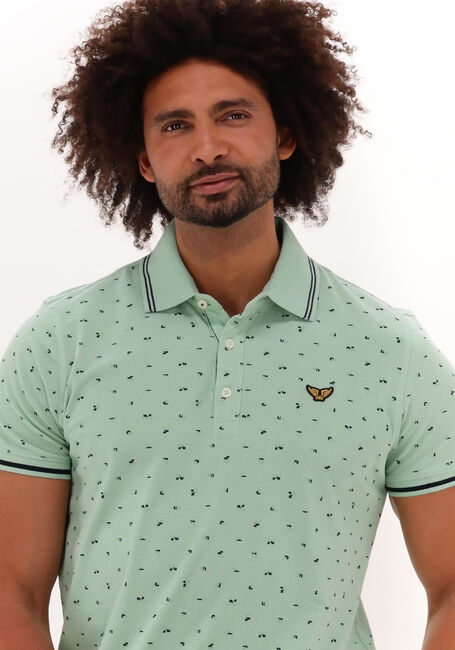 Groene PME LEGEND Polo SHORT SLEEVE POLO FINE PIQUE ALL OVER PRINT - large
