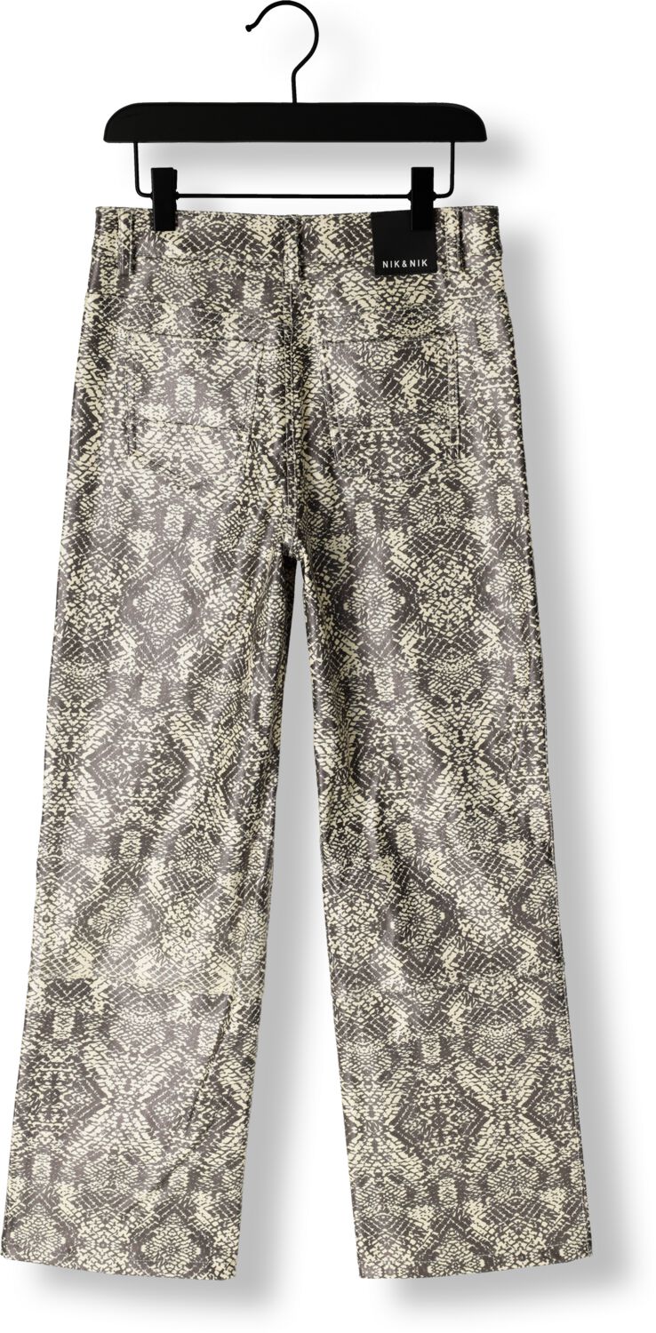NIK & NIK Meisjes Broeken Snakeskin Pants Beige