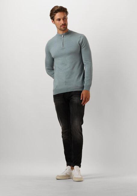Blauwe PURE PATH Trui REGULAR FIT KNITWEAR HALFZIP803 - large