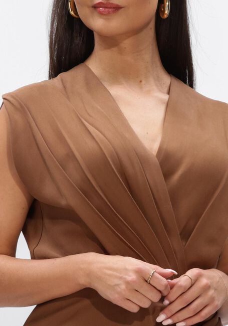 Bruine AAIKO Mini jurk LENY TENCEL TEN 545 - large