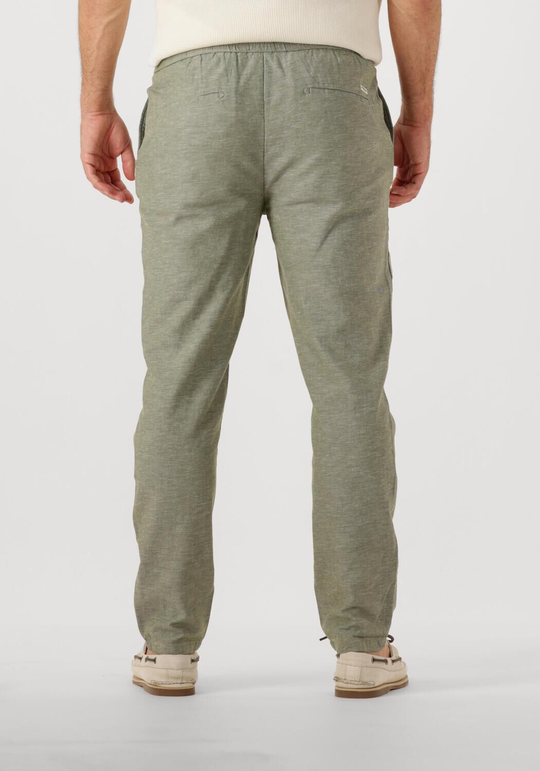 SCOTCH & SODA Heren Broeken Warren Cotton Linen Twill Jogger Groen