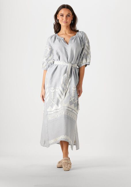 Lichtgrijze GREEK ARCHAIC KORI Maxi jurk 230654 - large