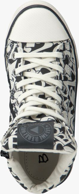 Witte BRAQEEZ Lage sneakers PRINT BLACK/WHITE - large