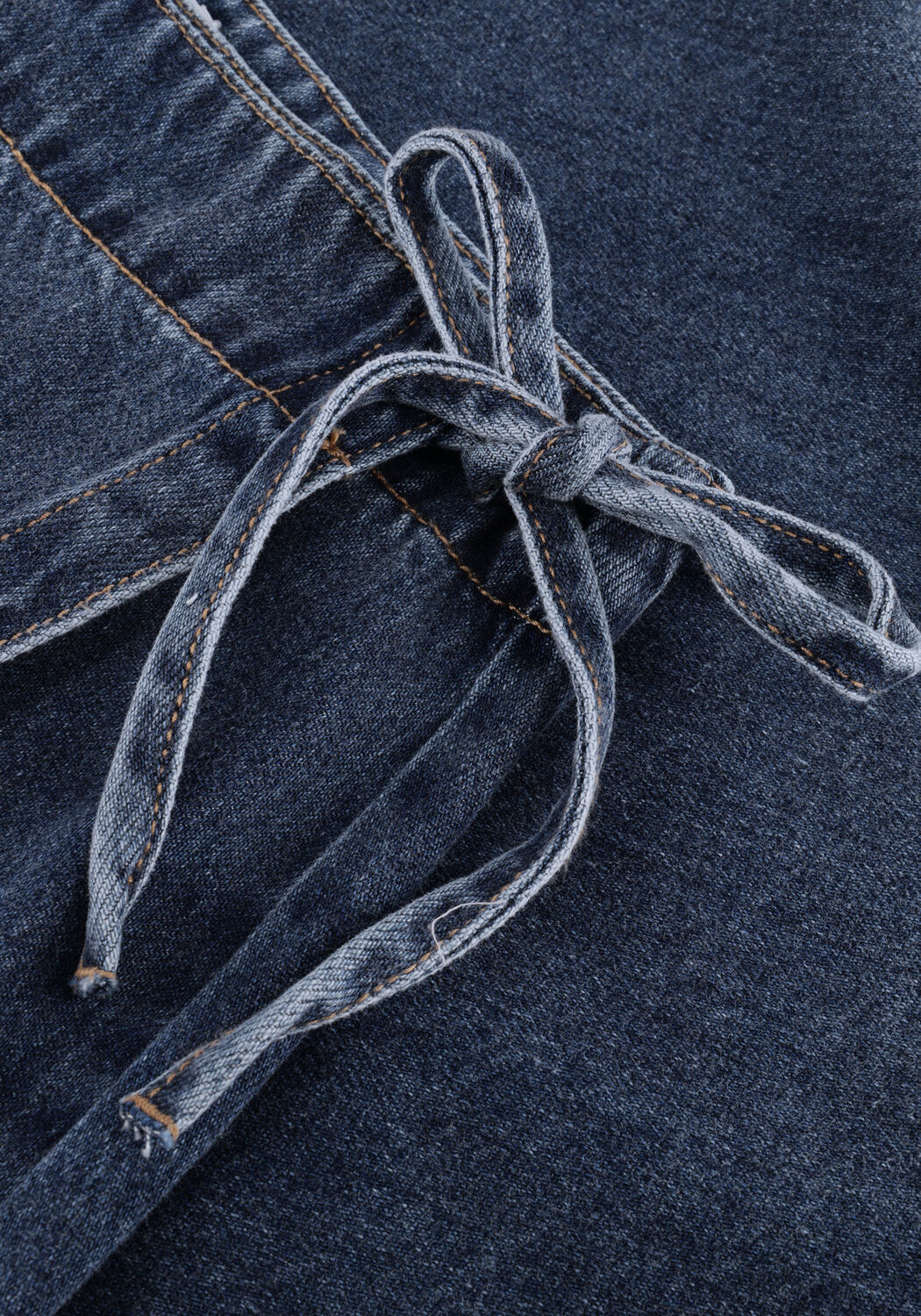 Blauwe OBJECT Minirok OBJROSIE MW DENIM SHORT WRAP SKIRT - large